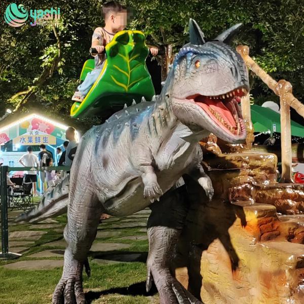 Outdoor Silicone Rideable Dinosaur Interactive In Shopping Mall Park