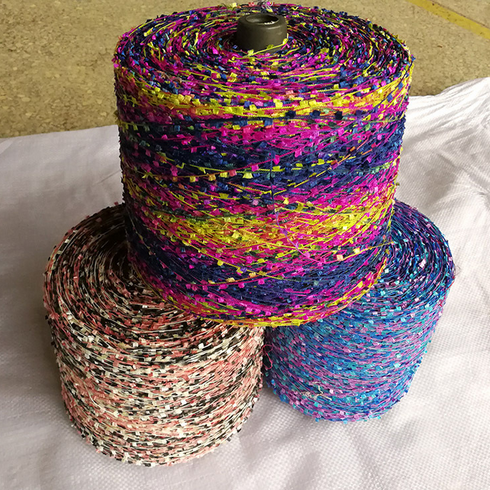 100% Polyester Multi Color Crochet Fancy Yarns For Knitting Scarf , Eco Friendly