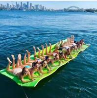 13x5 pies de agua flotante colchón fácil de rodar Xpe espuma colchón de natación