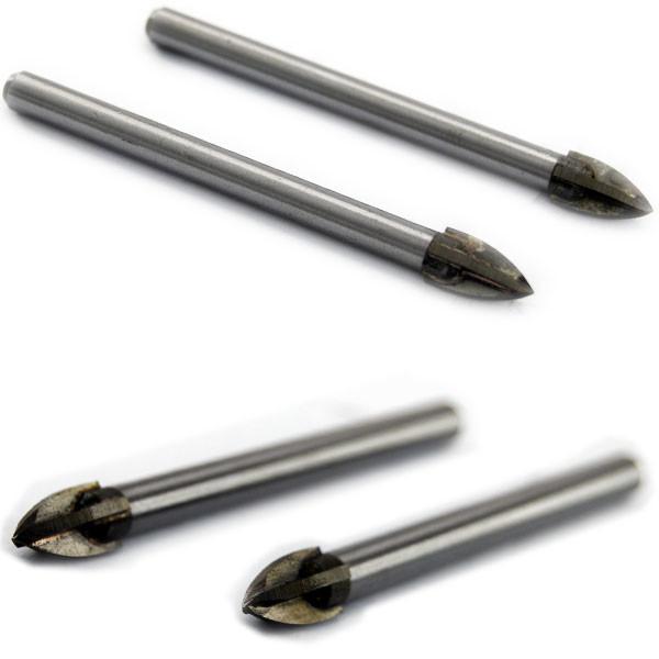 Cross Tipped Glass Tile Drill Bit YG6X 3mm-20mm Round Shank