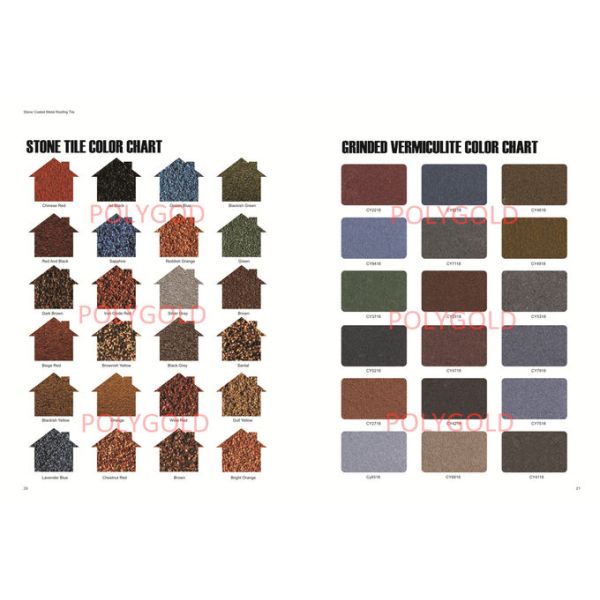 Металл покрытый камнем настилая крышу 0.45mm Prepainted гальванизированная стальная плитка скрепления