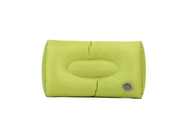 Neck Inflatable Travel Pillow Green Color Square Shape CGS Certification