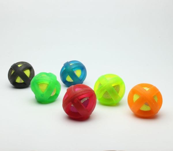 Color Mix Durable TPR Dog Toy Large Plastic Toy Balls ODM Services
