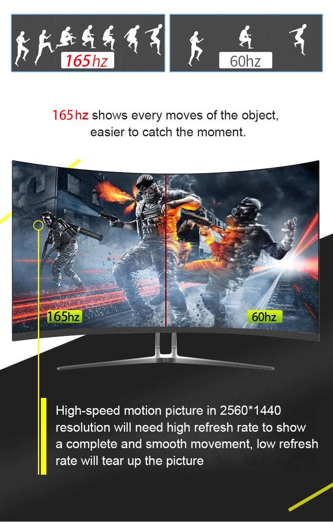 2K 165Hz 32 дюймовый изогнутый игровой монитор / HDR Freesync игровой монитор