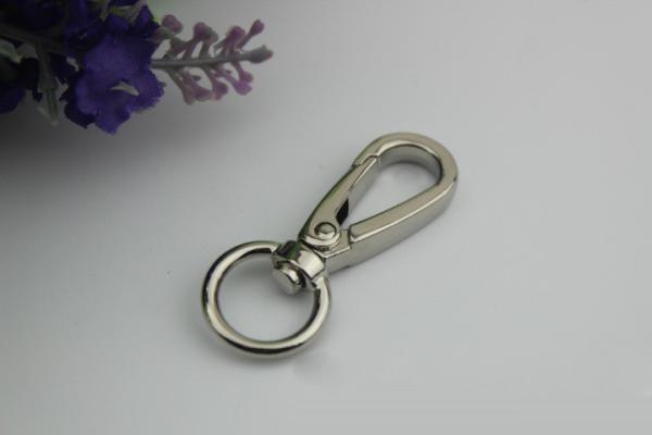 Bag accessories promotional item stock hanging gunmetal color 13 mm snap hook clip swivel with polishing