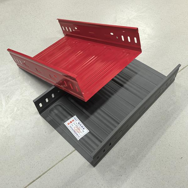50mm Galvanised Cable Tray Fire Resistance UL94 V-0 And Accessories Covers For Easy Installation