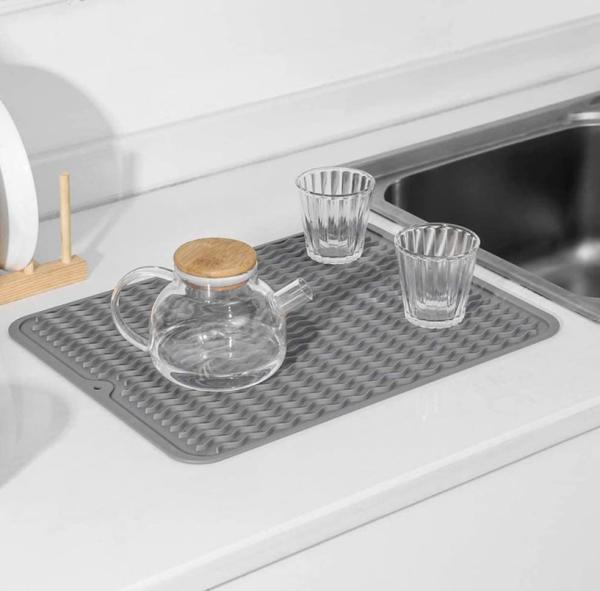 Non Slip Silicone Draining Mat Board Reusable Flexible For Kitchen