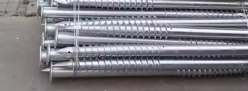 High Quality Galvanized Helical Pile With Round Shaft Earth Ground Screw For Solar Power System