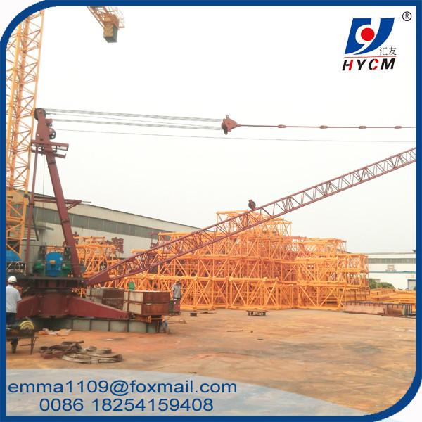 10TONS QD1840 HYCM Luffing Derrick Crane 18m Jib Controle completo VFD
