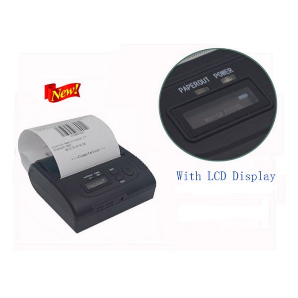 Mini Structure 80mm Thermal Printer Support QR Code / Barcode With LCD Display