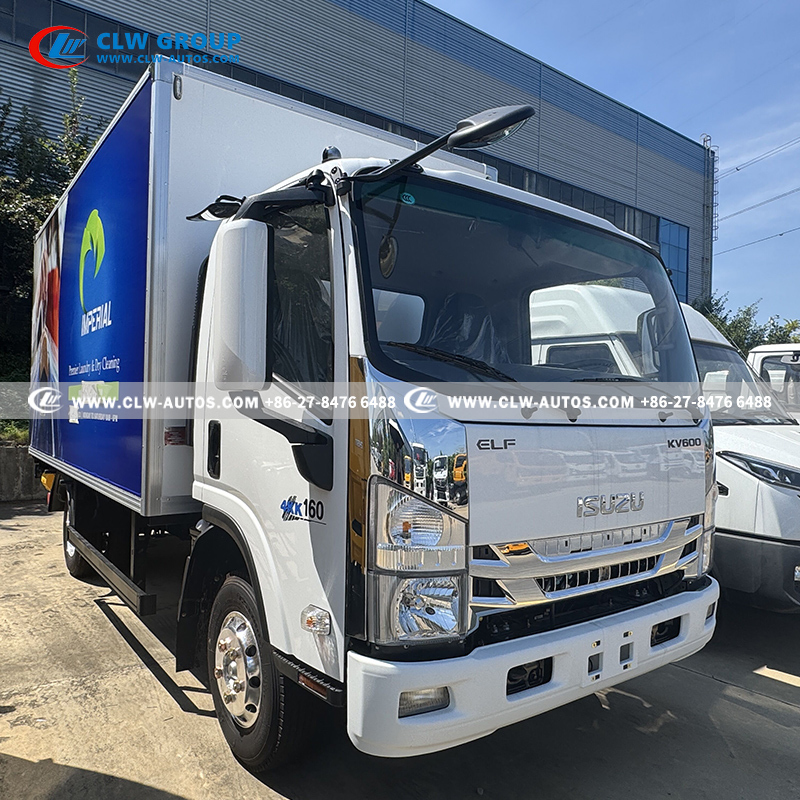 ISUZU KV600 5-Ton Dry Cleaning Delivery Truck with Insulated Cargo Box and 2-Ton Hydraulic Tailgate