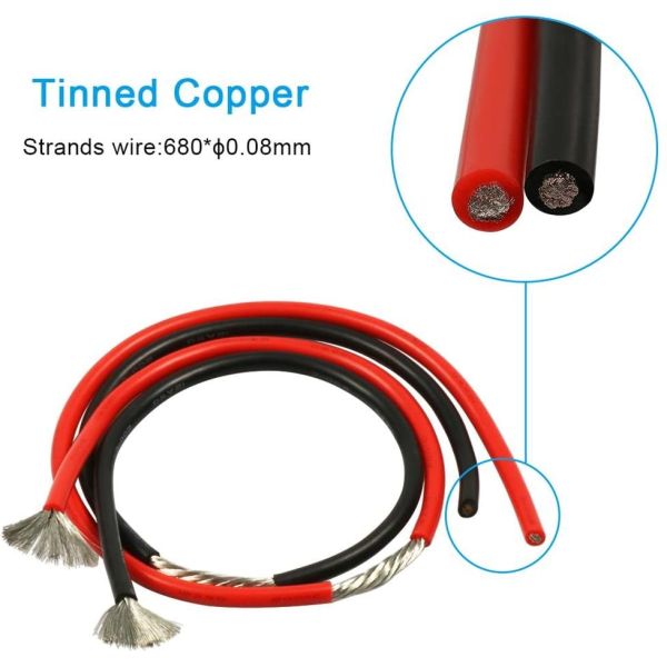 Super Soft Flexible 12AWG Silicone Wire Rubber Insulation Tinned Copper Wire