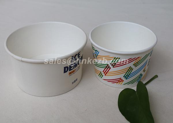10oz Eco Friendly PLA Paper Cups  / Compostable Paper Cups For Ice Cream