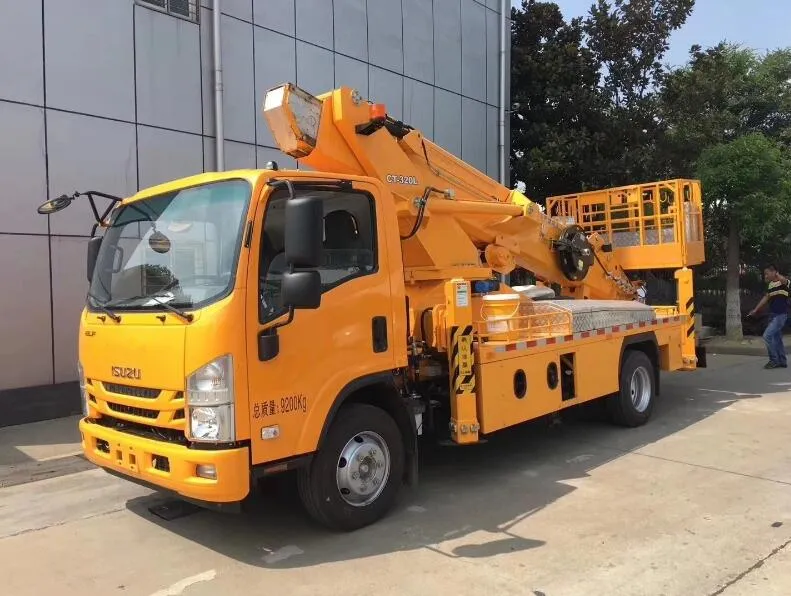 18m 20m 22m Telescopic Boom Man Lifts Truck Mounted Diesel Fuel