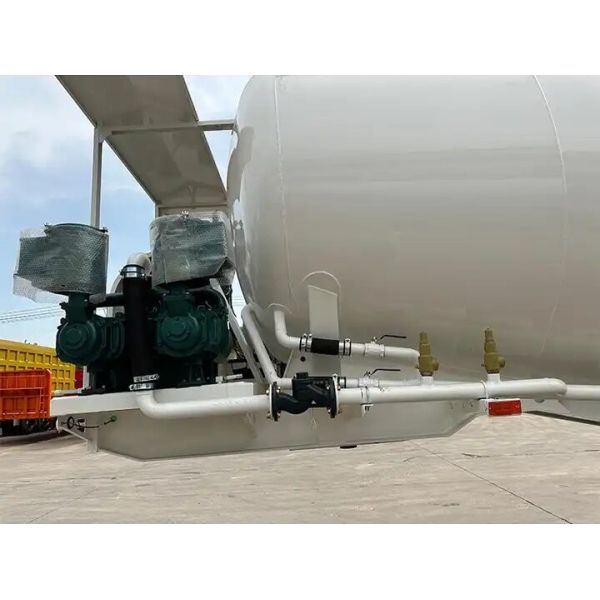 53 cbm V тип Набор цемента в порошке Танк прицепа Набор цемента в порошке Танк полуприцепа / сухой грузовик-танкер