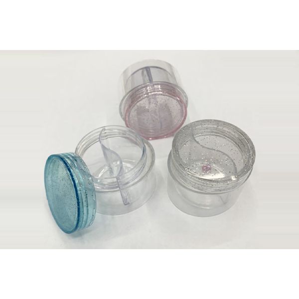 10ml Separate Day And Night Face Cream Jars Transparent PS