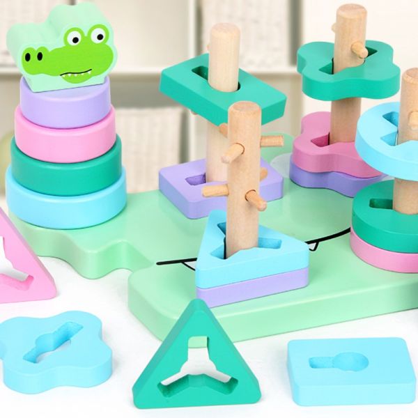 Cognitive Crocodile Bear Shape Early Education Puzzle