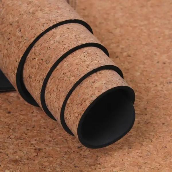 Luxury eco friendly custom non slip foldable outdoor 3 mm pilates exercise natural rubber cork yoga mat