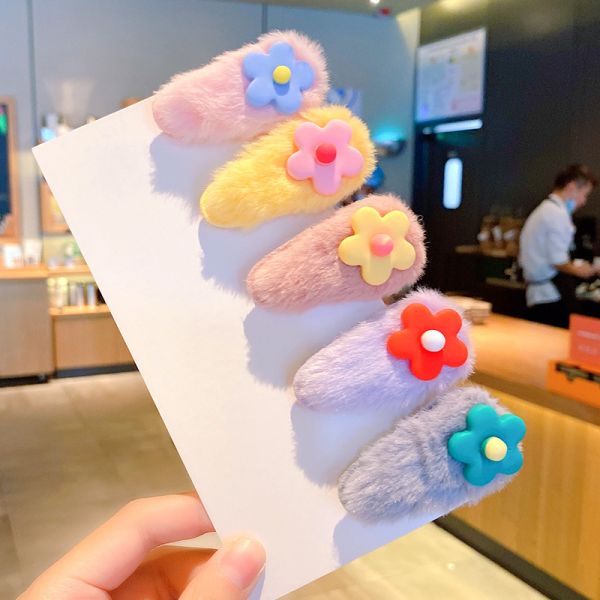 kids plush hair clip Hair accessories Baby cute hair bb hair clip Girl princess hair accessories