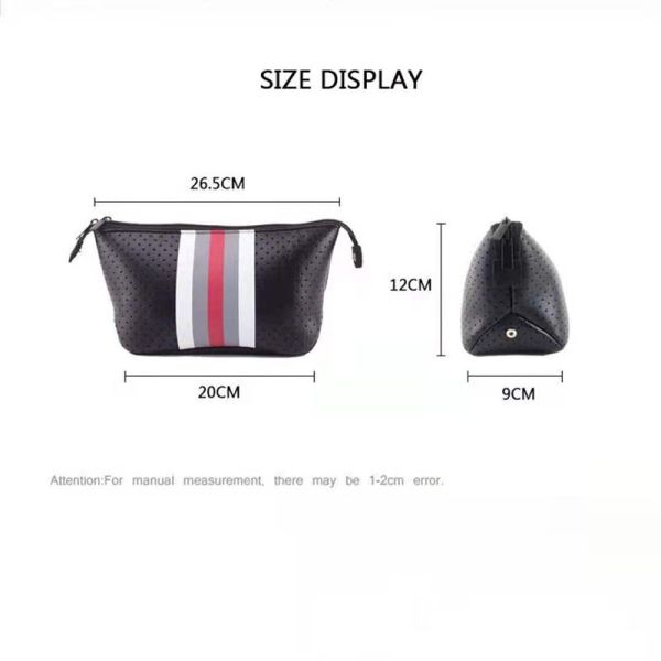 Zipper Closure Neoprene Makeup Bag for Cosmetics Convenience and Waterproof Protection