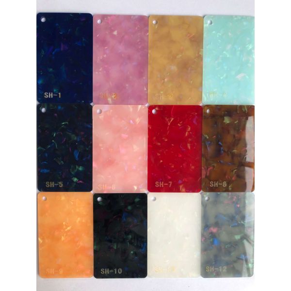 1.25g/cm3 Pattern Acrylic Sheet Pearlescent Mineral Crystal Sheet