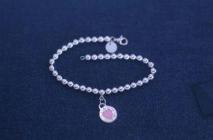 Girlfriend S925 Love Heart Tag Bead Bracelet Jewellery Custom