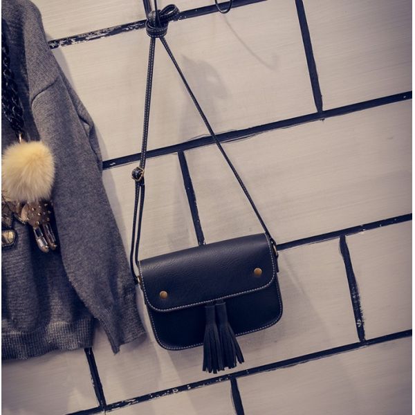 2016 new female fringed shoulder bag Miss Han Banchao handbag PU bag diagonal package