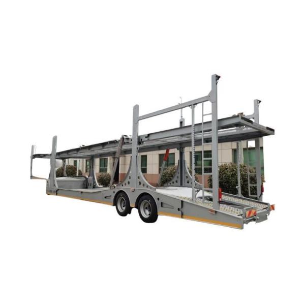 6/8 Bit Cars Hauler Semi Trailer for Euro Style Double Deck Hydraulic Lifting Truck