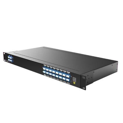 1U Rack Mount DWDM OADM C21 To C36 Dual Fiber 16CH DWDM MUX DEMUX With Monitor Port