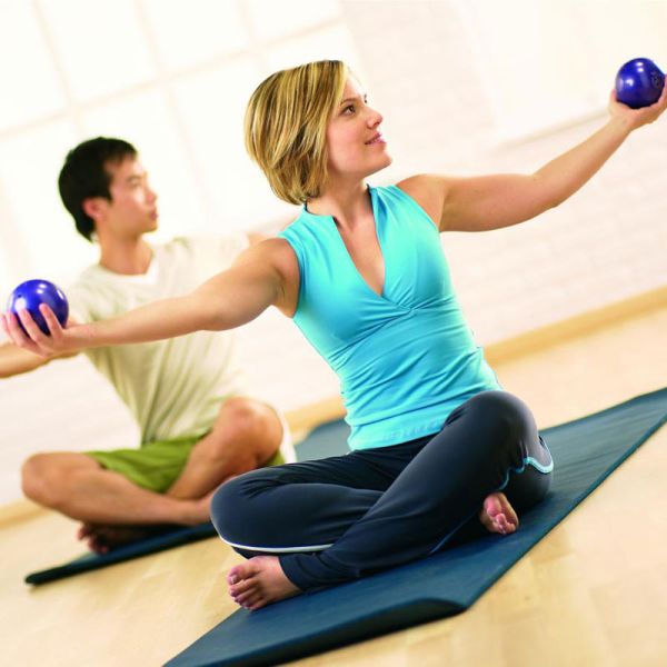 Soft PVC Sand Fill Handle Weight Ball 1LB Fitness Exercise Lifting Training