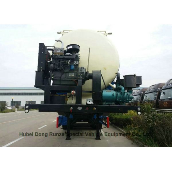 3 Axle V Shape Steel Bulk Cement Tanker Trailer With 40000 Liters Capacity