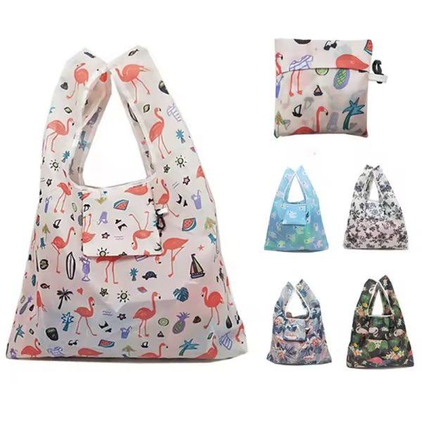 Eco Friendly Recycled Ripstop Nylon Waterproof Grocery Bags with Soft-loop Style