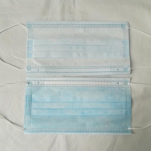 3 Pleats Latex Free Disposable Protective Face Mask 3 Ply Non Sterile