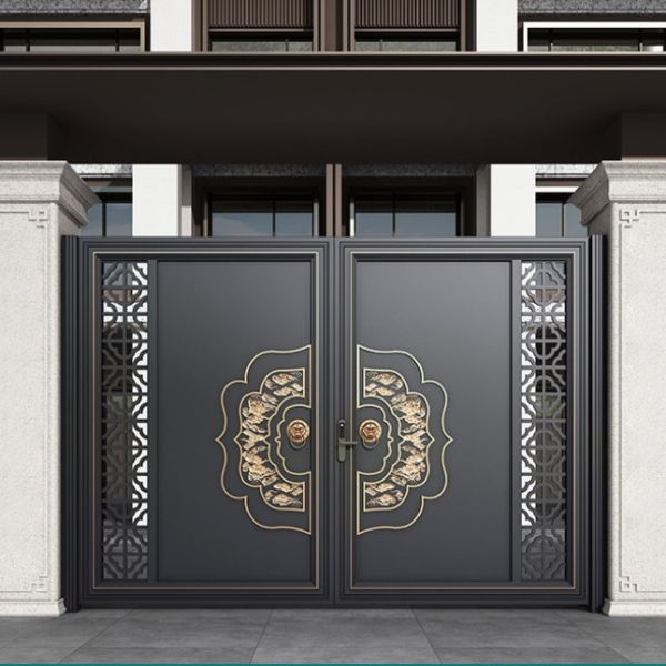 Security aluminum courtyard gates Anti Theft Villa Front Door T5/T6