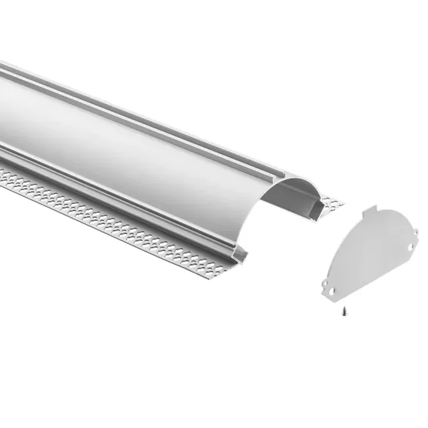 6063 T3-T8 Aluminium Alloy LED Profile with Anodized Surface Finishing for Embedded Dry Wall Installation