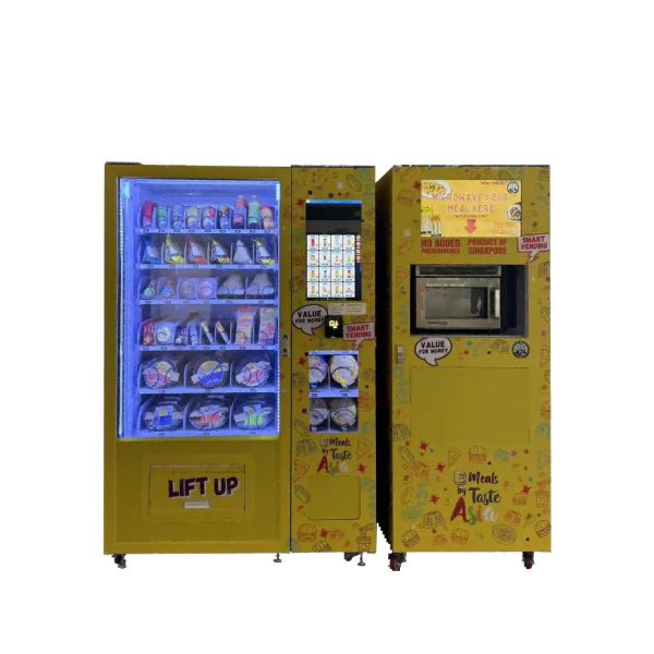 Healthy Options Cold Drink Fresh Food Vending Machine With Double-Glass Door Metal Sheet