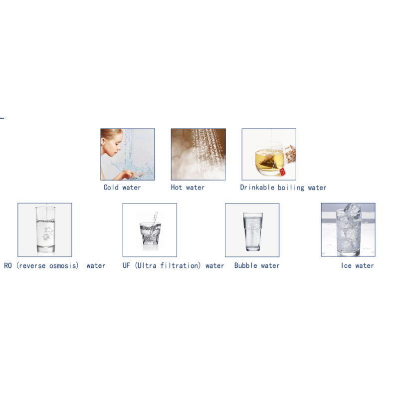 4 in 1 Chrome Bright Gold Water Filter Taps for Europe Function Boiling Water and Purify