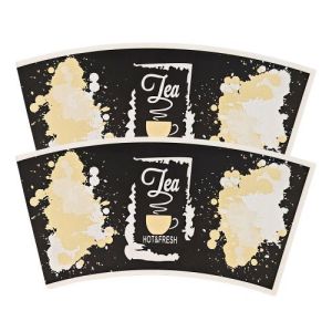 Eventail de gobelet en papier à revêtement PLA unique, 100% biodégradable et écologique FSC, pour boire du thé, du café et des boissons