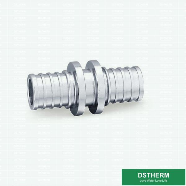 Customized Slide Male Threaded Coupling Brass Press Fittings Chrome Plated 1/2