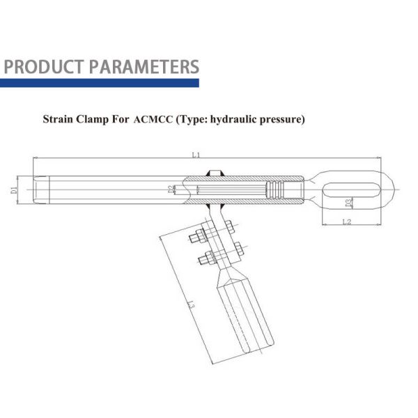 Transmission Conductor Fittings Heavy Duty ACMCC Strain Clamp Power Fittings