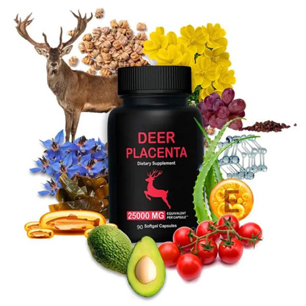 Private label Sheep Placenta softgels rich Polypeptide protein substance Skin Whitening beauty product