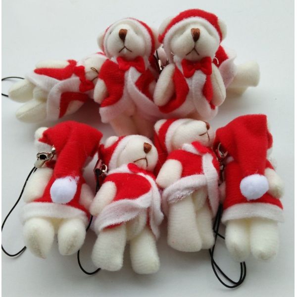 Mini Osito de Muñecas de Navidad 6cm Plush juguete Teddy Bear muñeco colgante con 6 * 3 * 2cm Tamaño