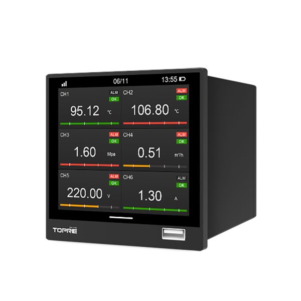 Intelligent 4G WiFi Paperless Recorder Temperature Pressure Current Voltage Data