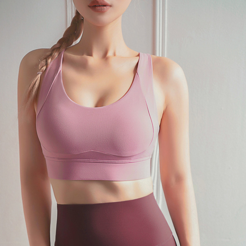 Пряжки Traceless бюстгальтера 7 спорт женщин Nuls цветов верхняя часть урожая амортизатора удара сексуальной задняя