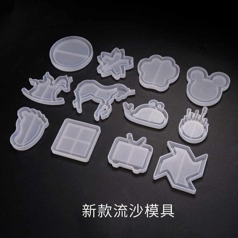 DIY Crystal Dropper Mold, Quicksand Mold, Wooden Horse Windmill Hanging Decoration, Quicksand Pendant, Silicone Mold
