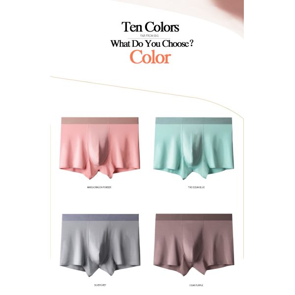 L-5XL Mens Boxer Briefs Modal Fabric Seamless Man Underwear