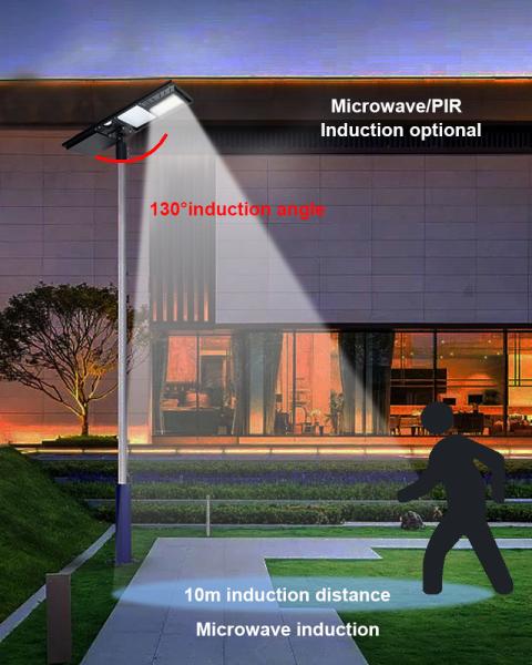 Solar Powered Street Light with IP66 Protection for Garden and Street Lighting