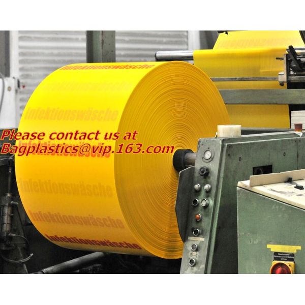 100% Oxo Biodegradable Clear Plastic Garbagetrash Bag Refuse Sack On Roll With Strong Hdpe yellow bags black bags blue b