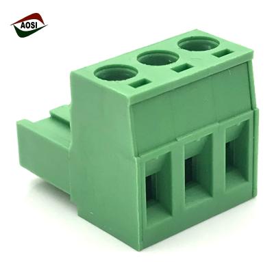 5.08mm pitch female type pluggable screw terminal block with flange ear FPC2.5-XX-508-01