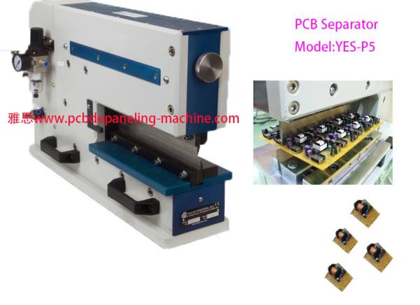 FR4 CEM PCB Depaneling Equipment Foot Pedal Activated Two Straight Knives Cutting Off